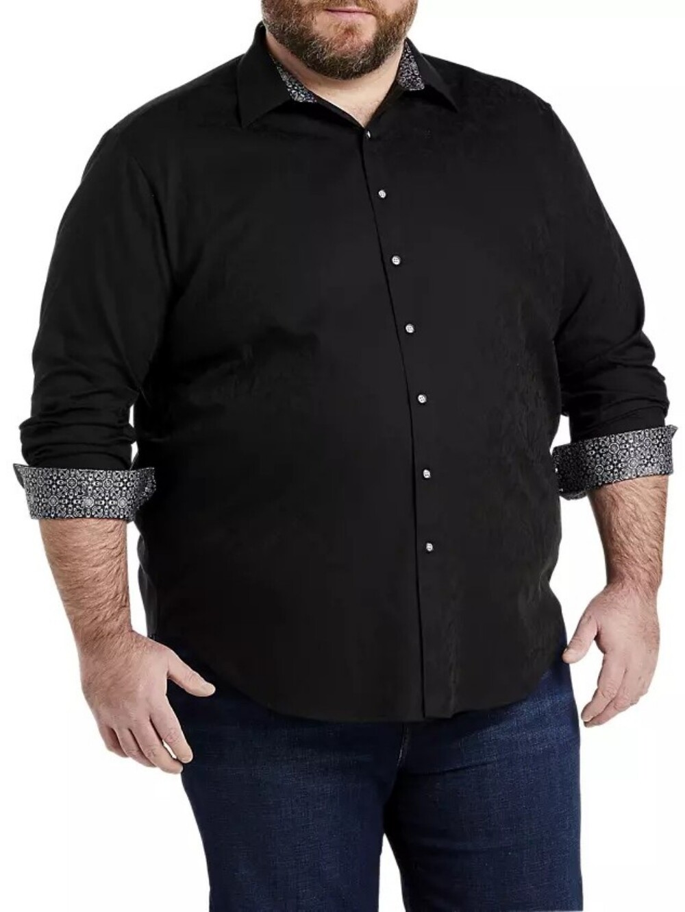 Robert Graham Black Paisley Patterned Long-Sleeve Button-Up Shirt XL